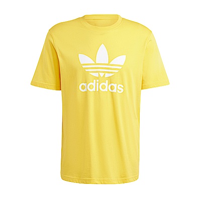 Adidas Trefoil T-Shirt [IR7977] 男 短袖 上衣 T恤 運動 經典 三葉草 基本款 黃