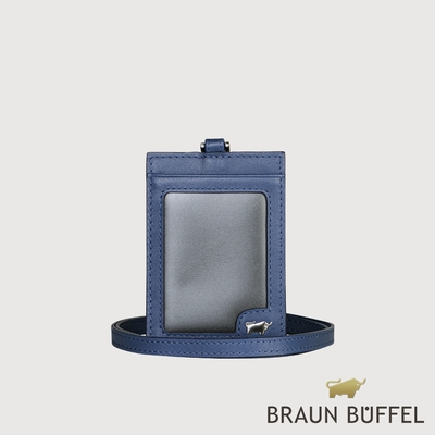 【BRAUN BUFFEL 德國小金牛】台灣總代理 墨菲斯 證件夾-復古藍/BF524-170-VBL