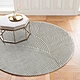 【FUWALY】波浪紋圓地毯-米雷-直徑200CM (地毯 灰 線條 立體浮雕設計 生活美學) product thumbnail 1