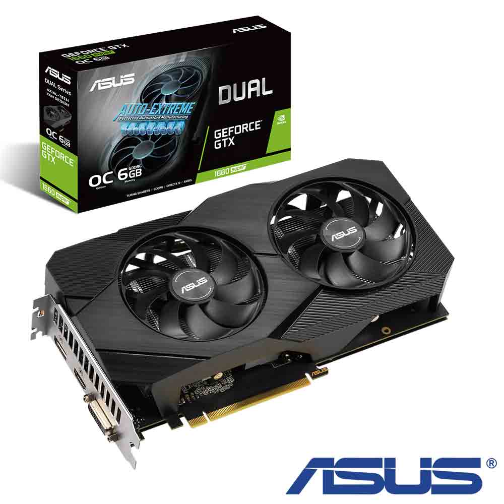 ASUS華碩 Dual GeForce® GTX 1660 SUPER™ O6G EVO 顯示卡