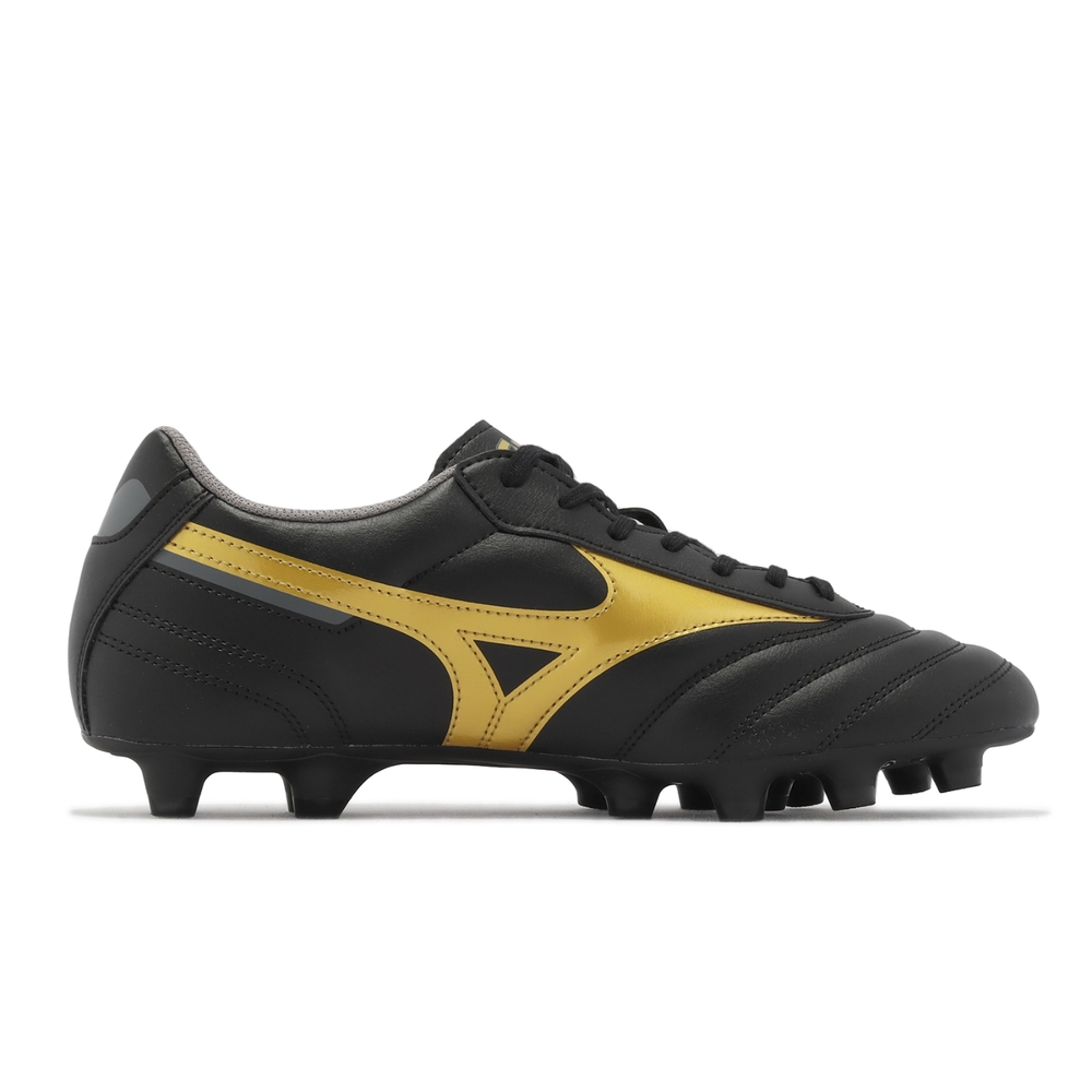 Mizuno 足球鞋Morelia II Club 男鞋黑金合成皮運動鞋美津濃P1GA2316-50