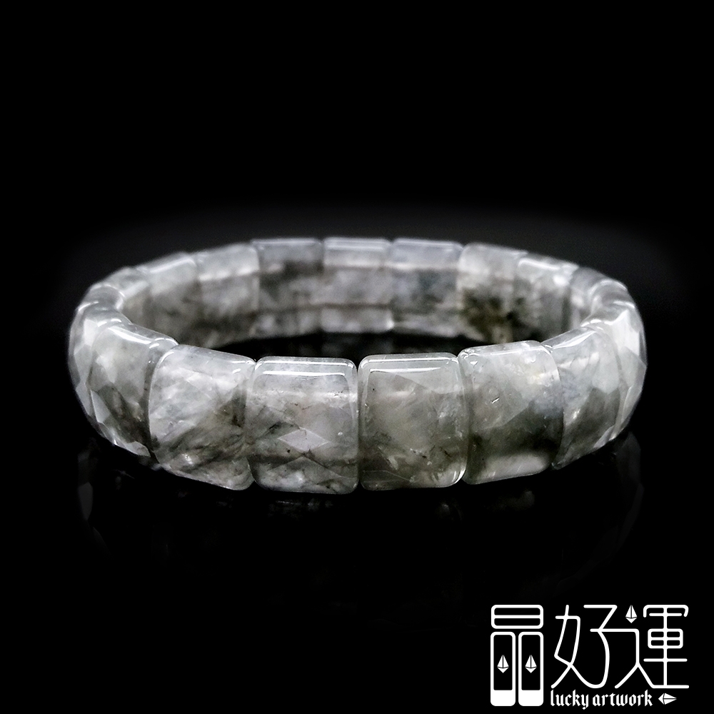 【晶好運】領袖魅力15mm限量鑽切魔鬼髮晶手排(BB-121/現貨)