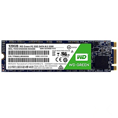 WD 綠標SSD 120GB M.2 2280 SATA SSD固態硬碟(WDS120G2G0B)