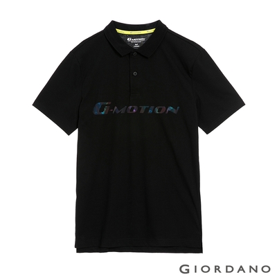 GIORDANO  男裝G-motion冰氧吧涼感POLO衫-01 標誌黑