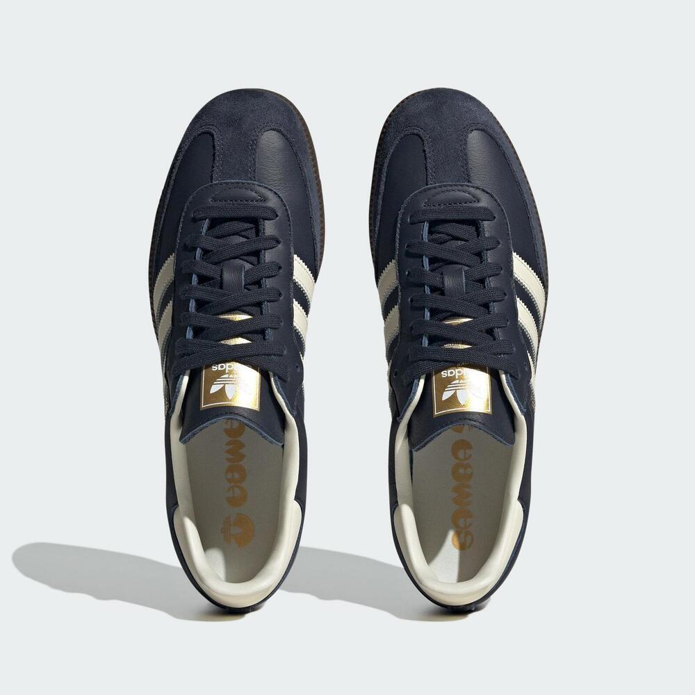 Adidas Samba OG ID2056 男女休閒鞋經典復古皮革麂皮百搭穿搭金標藏青