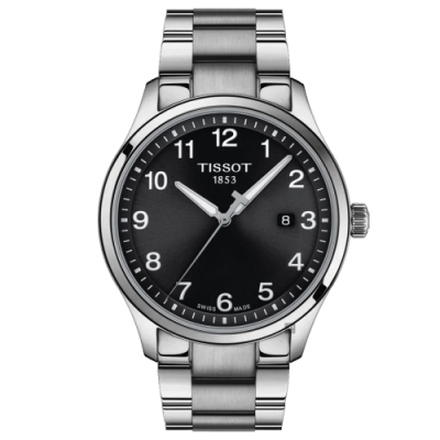 TISSOT 天梭 官方授權 紳士XL經典石英手錶 送禮首選-黑x銀/41mm T1164101105700