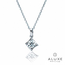 ALUXE 亞立詩 0.30克拉 FVS2 18K金 鑽石項鍊 菱格璀璨 方形 NS0681