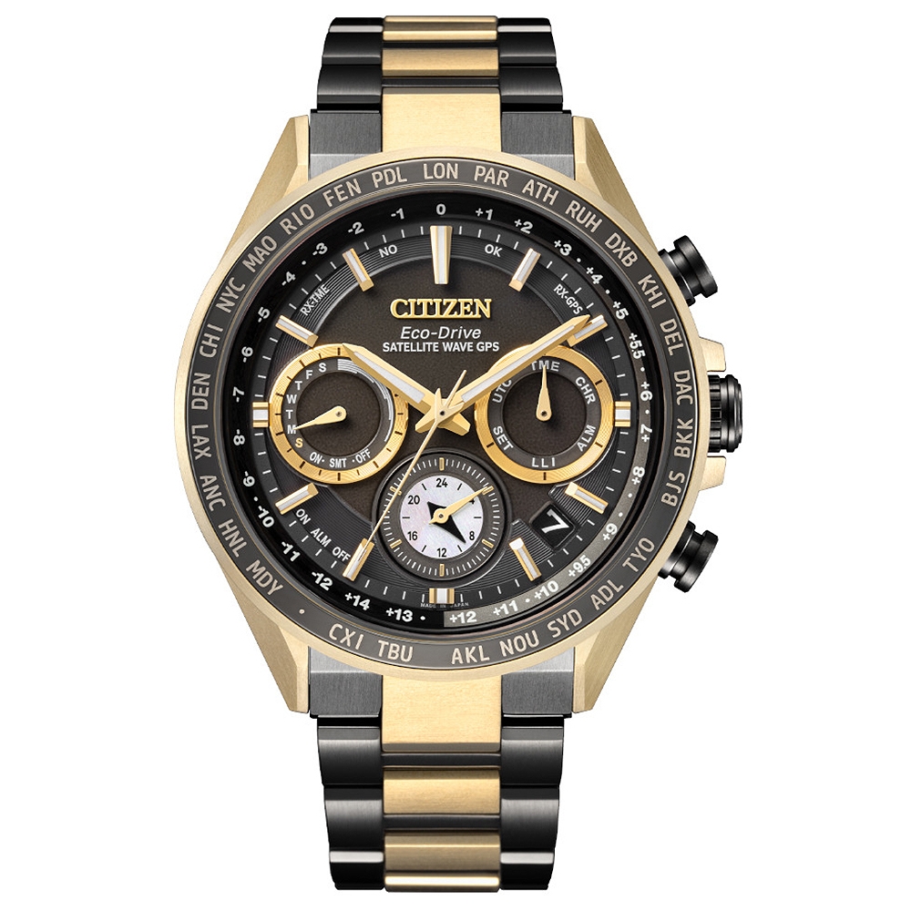 CITIZEN HAKUTO-R 限定限量GPS衛星電波計時鋼帶錶(CC4016-75E) 44.3mm