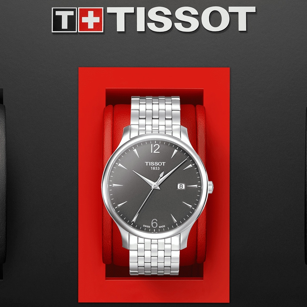 TISSOT 天梭官方授權TRADITION 古典風格大三針時尚錶(T0636101106700