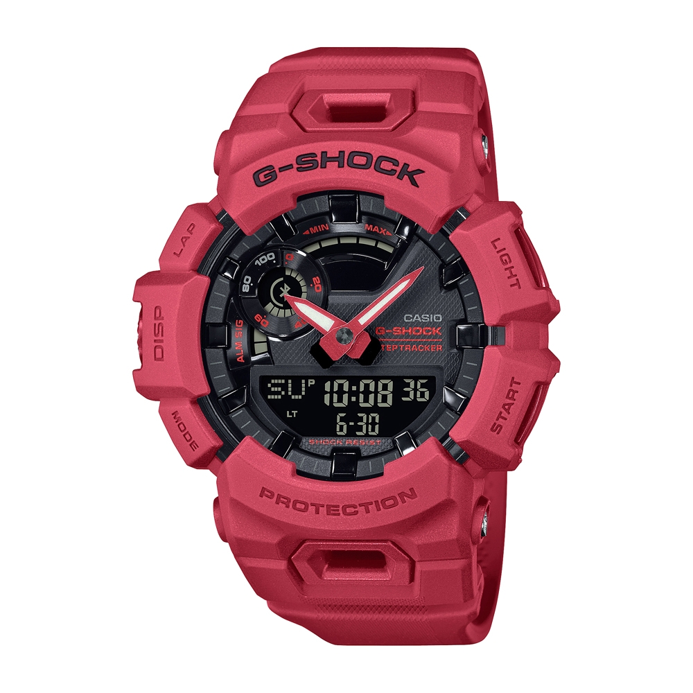 CASIO卡西歐 G-SHOCK 藍牙 烈焰紅 跑步訓練 計步 運動系列  GBA-900RD-4A_48.9mm