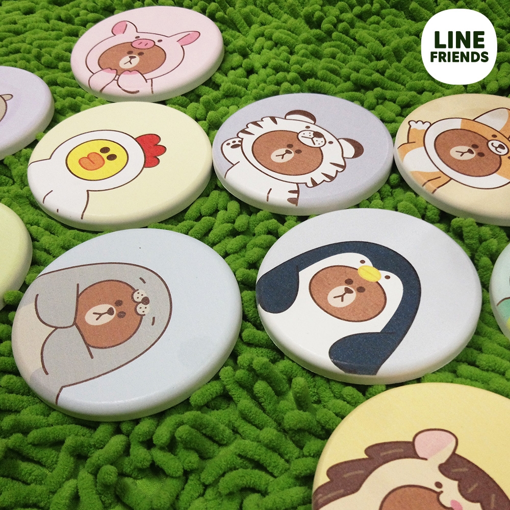 【收納皇后】LINE FRIENDS 彩繪系列 珪藻土杯墊 矽藻土 SGS檢驗不含石綿 (2入/組) 熊大/莎莉