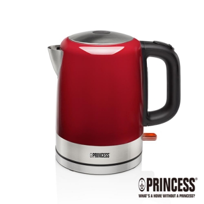 PRINCESS荷蘭公主1L不鏽鋼快煮壺/電熱水壺-璀璨紅236000R