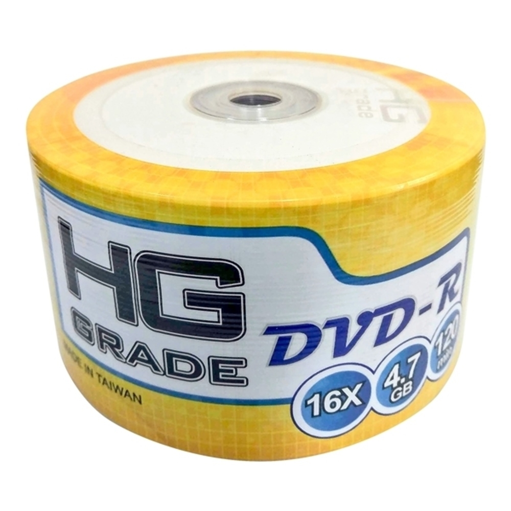 HG GRADE 空白光碟片 DVD-R 16X 4.7GB 光碟燒錄片(100片裸裝)