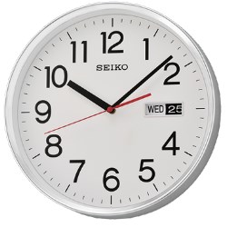 SEIKO 日本精工 星期日期 時鐘 掛鐘(QXF104S)-白/30.3cm