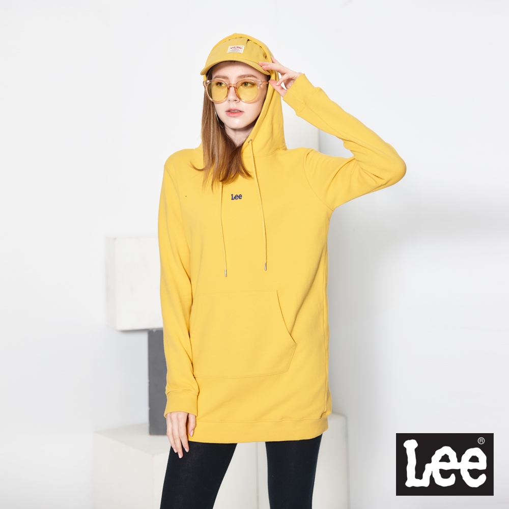 Lee 女款 長版小Logo連帽大學T/厚T 五色選 product image 1