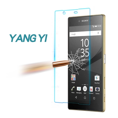 YANG YI 揚邑 SONY Xperia Z5 Premium 防爆防刮防眩弧邊 9H鋼化玻璃保護貼