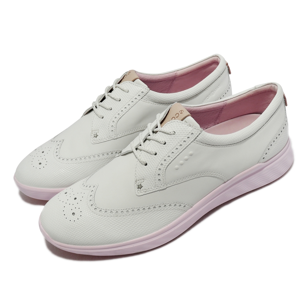 Ecco 高爾夫球鞋 W Golf S-Classic 女鞋 白 粉紅 防水鞋面 緩震 回彈 休閒 運動鞋 10270301007