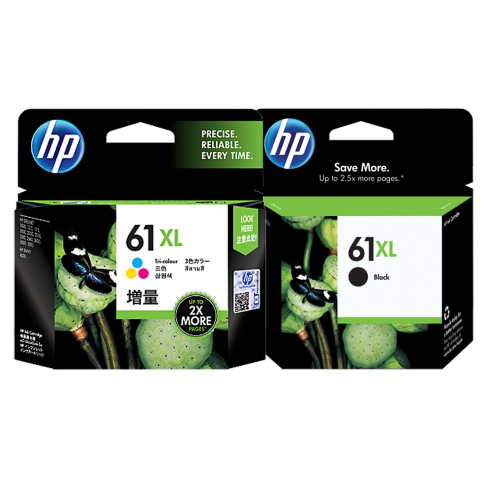 HP 61XL CH563WA 黑 + CH564WA 彩 原廠高容量墨水匣