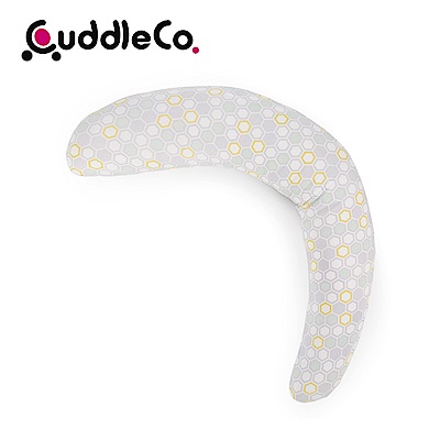 英國CuddleCo 彎月型竹纖維孕婦側睡枕-灰格蜜蜂