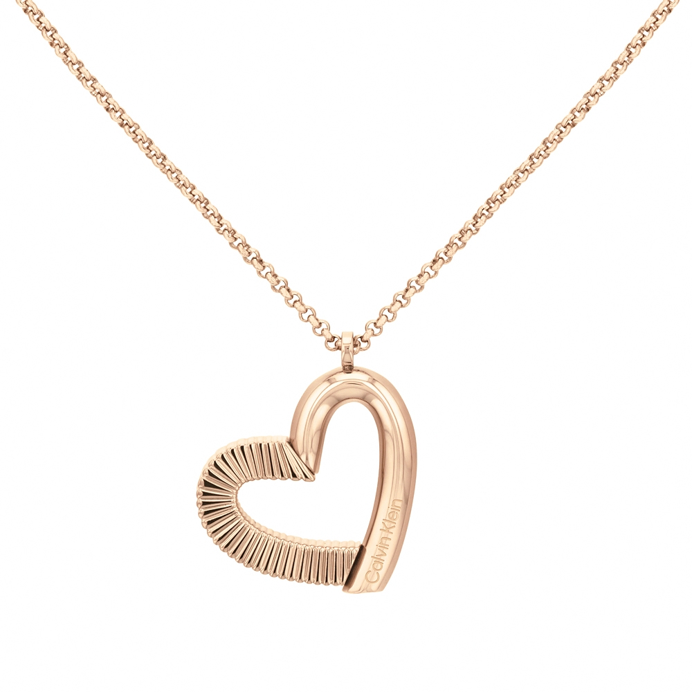 Calvin Klein CK Minimalistic Hearts 簡約愛心造型項鍊 送禮推薦-玫瑰金 35000386