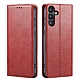 Fierre Shann 真皮紋 Samsung Galaxy S24 (6.2吋) 錢包支架款 磁吸側掀 手工PU皮套保護殼 product thumbnail 5