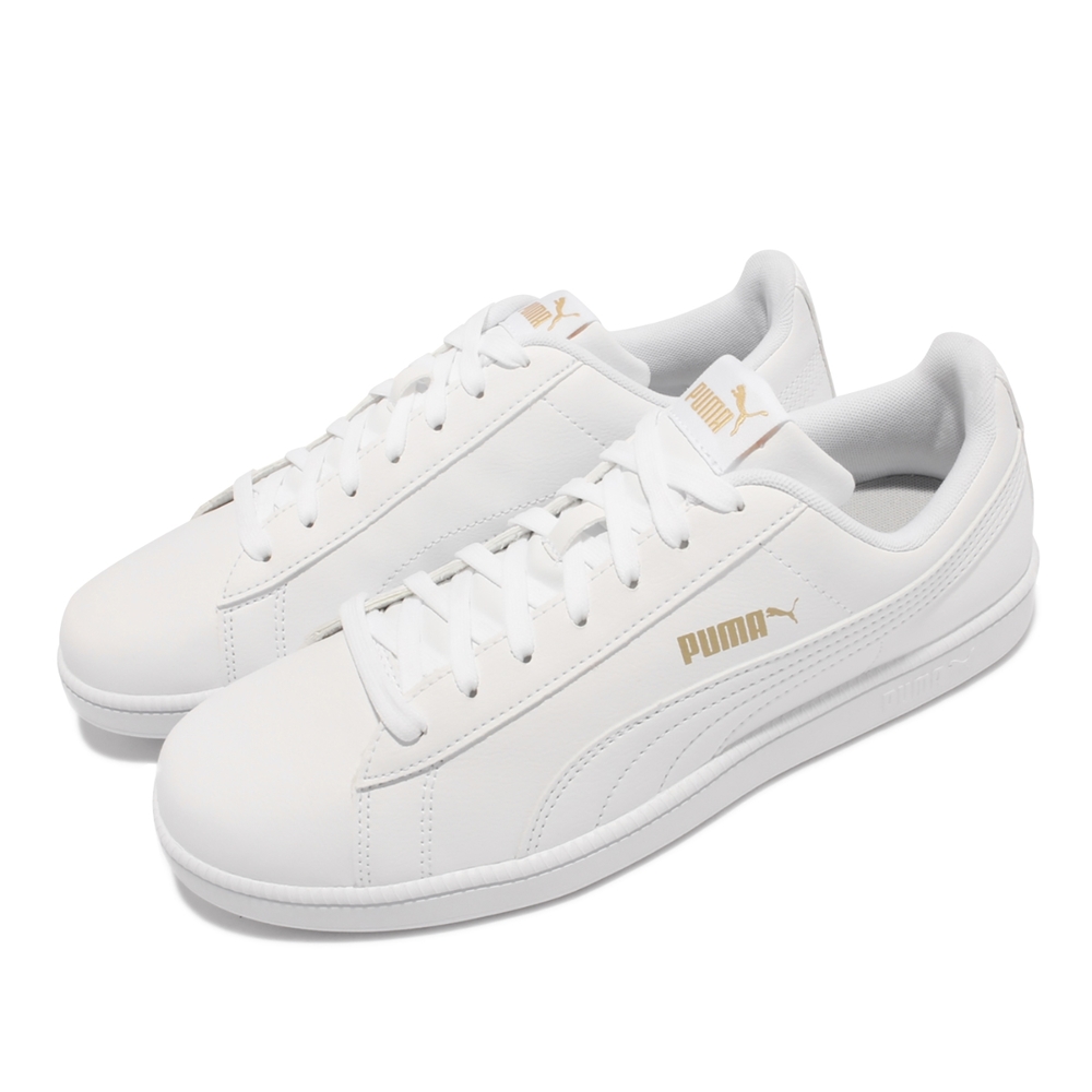 Puma 休閒鞋 Up 復古 基本款 女鞋 皮革鞋面 金標 穿搭 百搭 白 金 372605-07