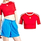 Adidas 3-Stripes Baby Tee 女款 紅色 短版 運動 休閒 上衣 短袖 IP0665 product thumbnail 1