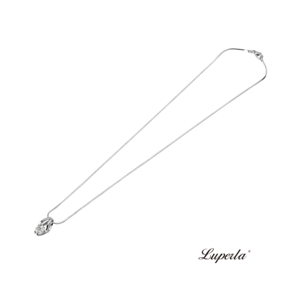 大東山珠寶 L&H Luperla 完美臻心 公主心型鑽 精品鍍白K項鍊
