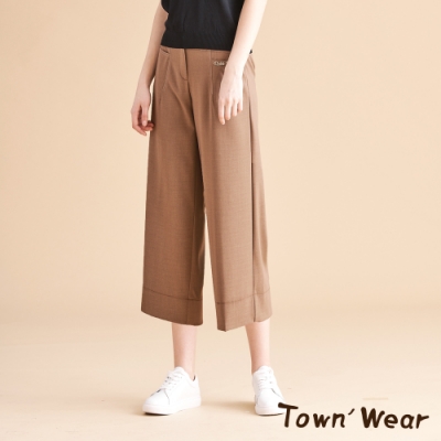 【TOWNWEAR棠葳】知性十字紋七分寬褲