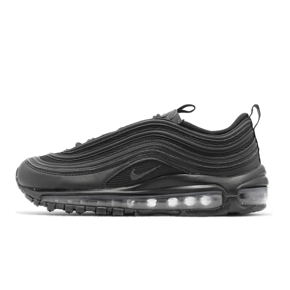 Nike 休閒鞋Wmns Air Max 97 女鞋黑全黑緩震皮革經典復古氣墊子彈鞋