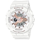 BABY-G 柔美玫瑰金設計休閒運動雙顯錶-白(BA-110XRG-7A)/43.4mm product thumbnail 1