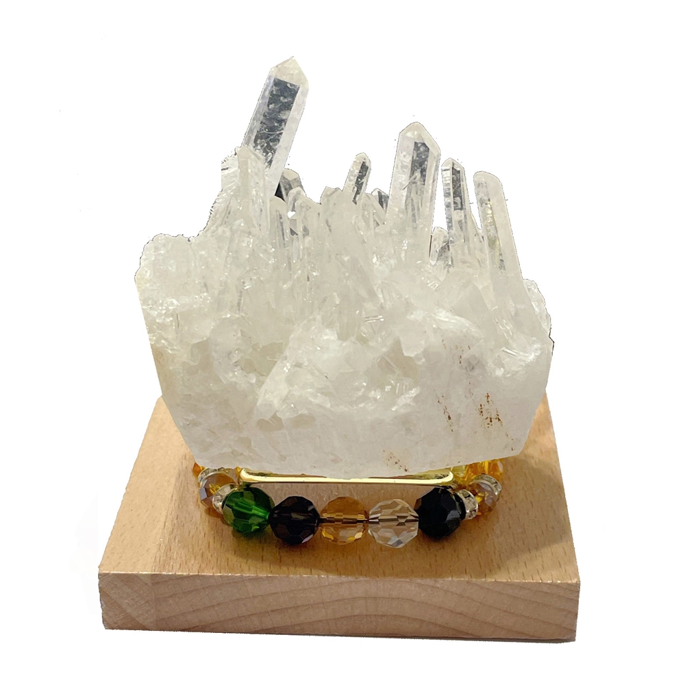 A1寶石稀有白水晶簇-收藏級超稀有-可淨化水晶手鍊-同巴西紫水晶洞能量 