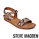 STEVE MADDEN-LEAGUE 搶眼一字帶繫帶低跟涼鞋-蛇皮咖 product thumbnail 1