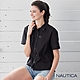 Nautica 女裝 經典蕾絲短袖襯衫-黑色 product thumbnail 1