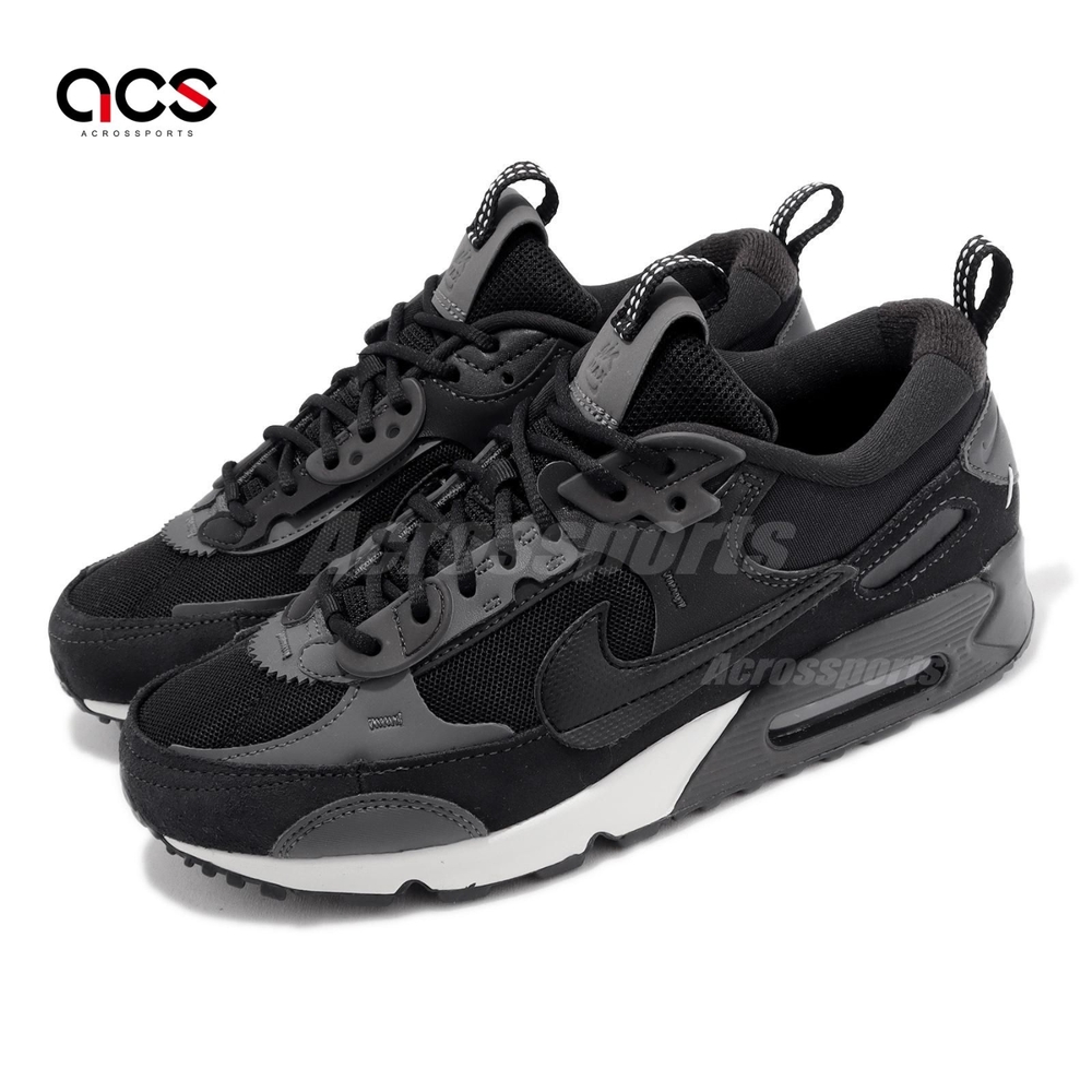 Nike 休閒鞋Wmns Air Max 90 Futura 黑灰氣墊拼接復古女鞋DM9922-003