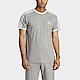 Adidas 3-Stripes Tee [IA4848] 男 短袖 上衣 T恤 亞洲版 復古 休閒 修身 撞色 灰 白 product thumbnail 1
