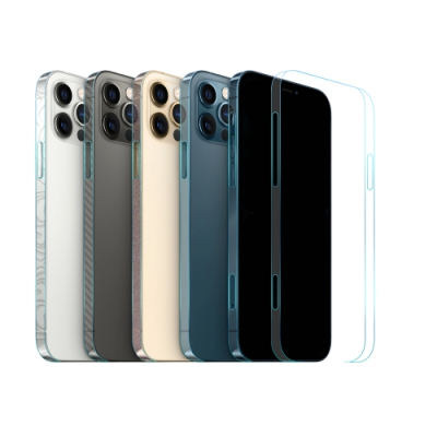 o-one小螢膜 Apple iPhone12/12 Pro 犀牛皮手機邊框 邊條保護貼 (一組兩入)--CARBON款