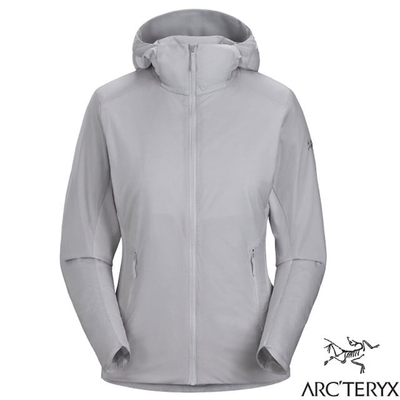 加拿大 ARCTERYX 始祖鳥 女 Atom 輕量抗水耐磨纖維連帽保暖外套.防風夾克_沉靜灰