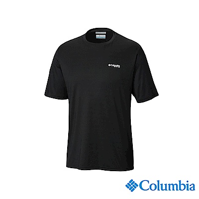 Columbia哥倫比亞 男款-UPF50快排短袖上衣-黑色 UFE00730BK