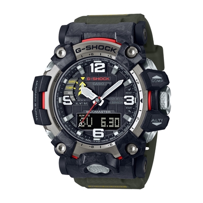 CASIO卡西歐 G-SHOCK 防塵泥 電波 太陽能 三重感測器 酷軍綠 GWG-2000-1A3_54.4mm