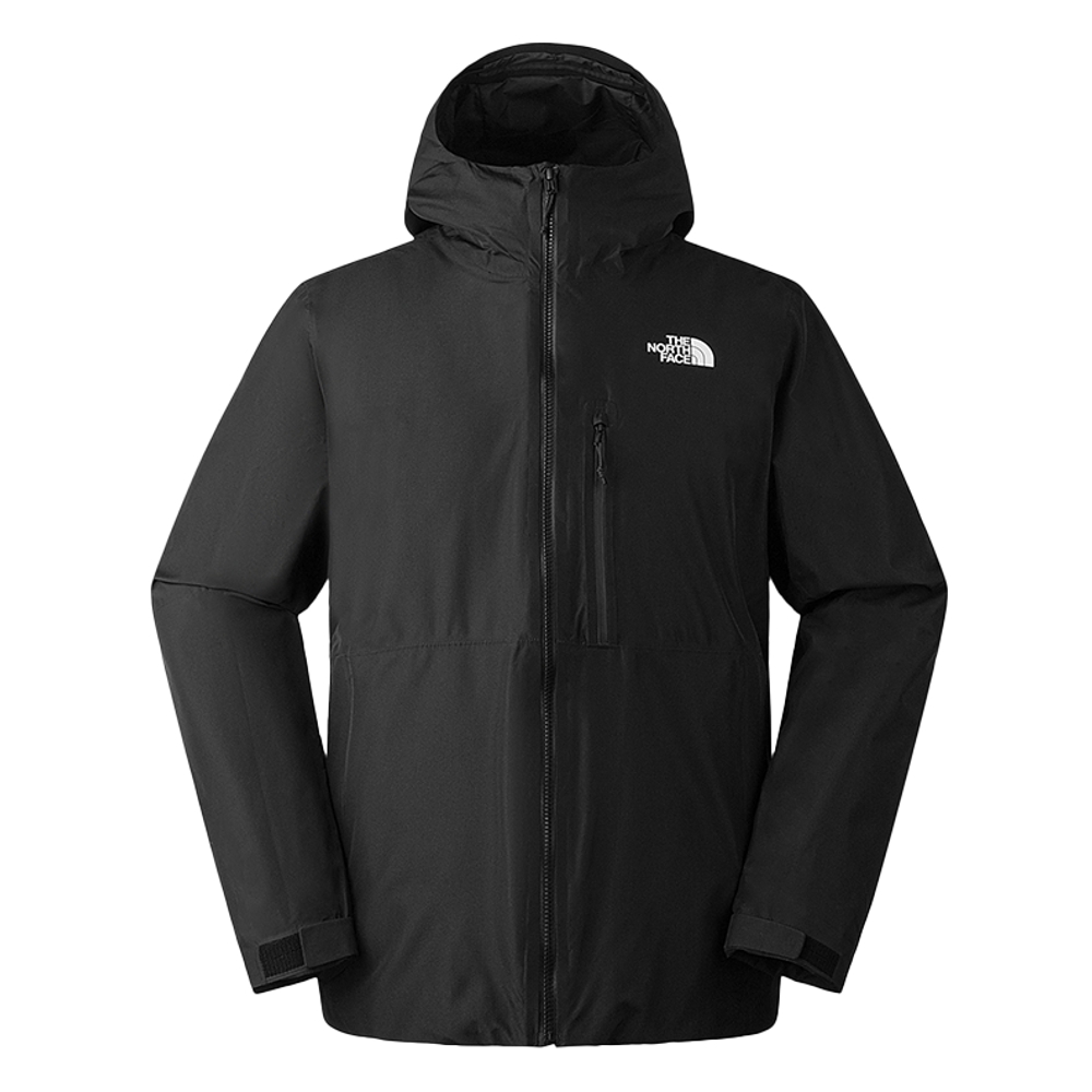 The North Face 官方旗艦】北面男款黑色防水透氣保暖連帽三合一外套