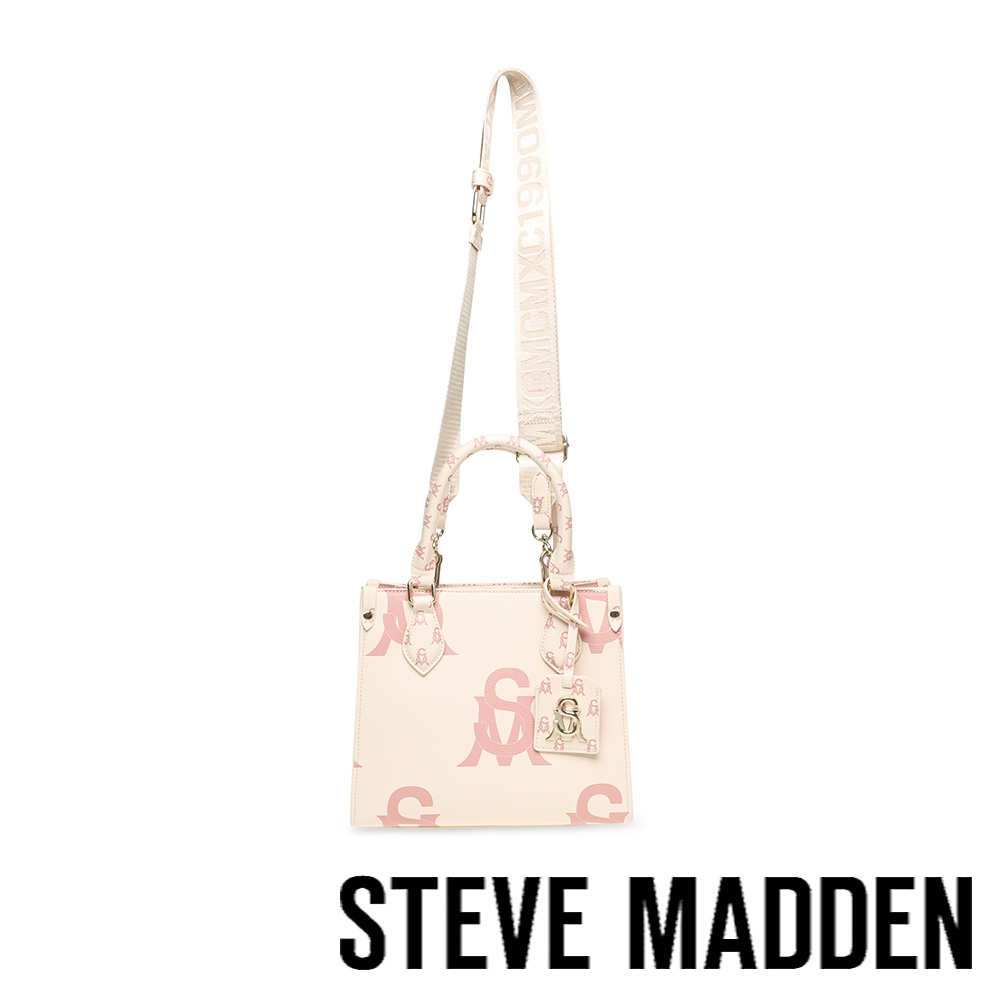 STEVE MADDEN-BROLA 印花方型手提斜背包-米色
