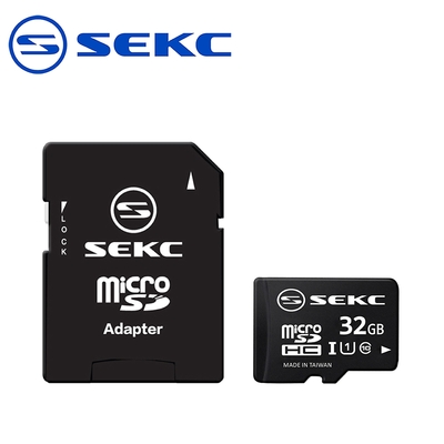 【SEKC】 microSDHC UHS-I U1 32GB記憶卡 附轉卡