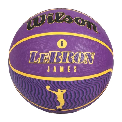 WILSON NBA球員系列22 LEBRON 橡膠籃球#7-室外 7號球 WZ4005901XB7 葡萄紫黃黑