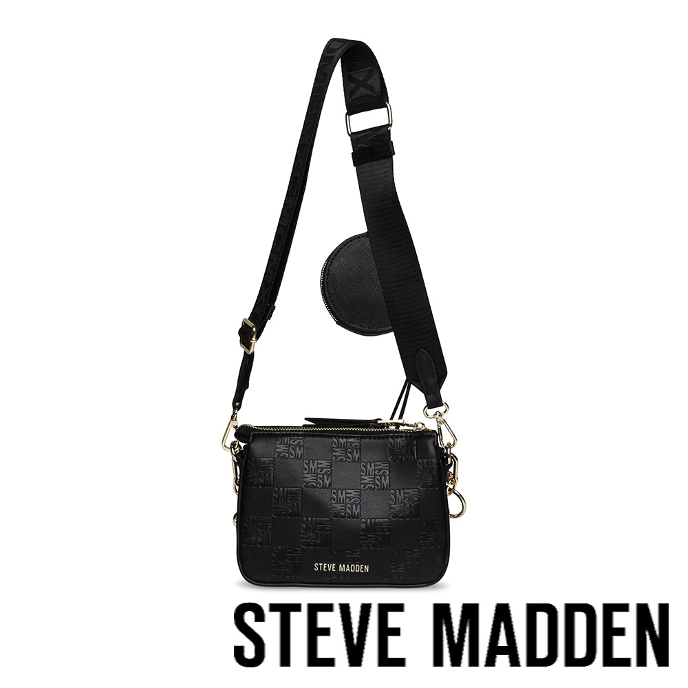 STEVE MADDEN-BMINIROY 金鍊斜背手提子母包-黑色