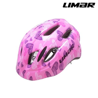 LIMAR 幼童自行車用防護頭盔 KID PRO S / 粉 (GRAFFITI HEARTS)