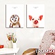 5折出清-TROMSO時尚無框畫-小豬貓頭鷹 product thumbnail 1