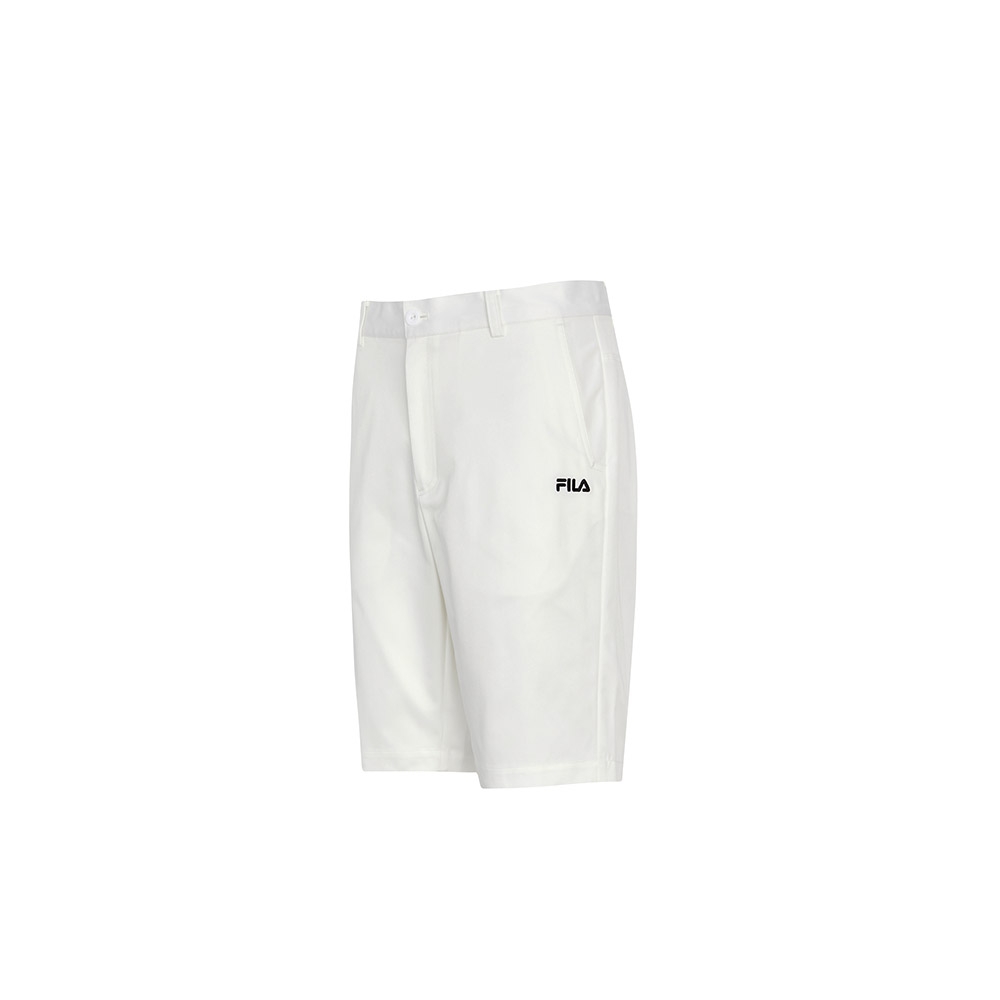 FILA 男平織短褲-白色 1SHX-1729-WT