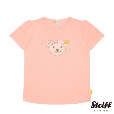 STEIFF德國精品童裝 愛心頭飾熊頭 短袖T恤衫 紅 (短袖上衣) 1歲半-8歲