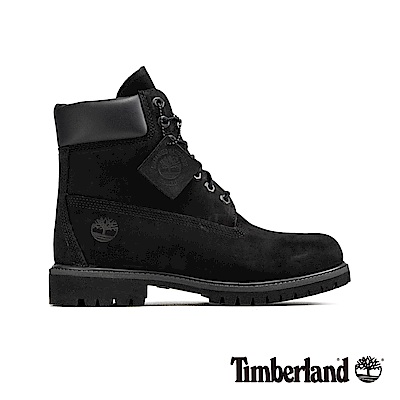 Timberland 男款黑色素面防水中筒靴